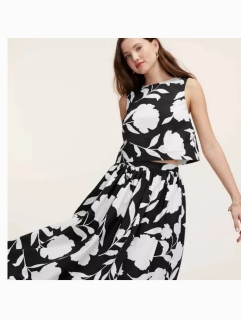 kate spade Black and White Floral 2 Piece Set
